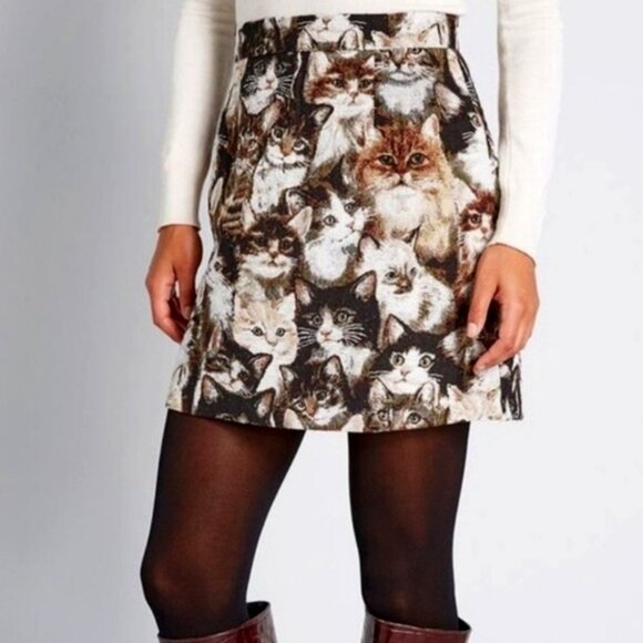 Modcloth Dresses & Skirts - Modcloth "Cat Tapestry" Skirt